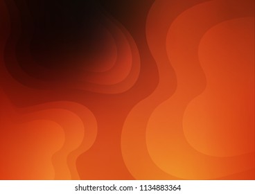 Dark Orange vector background with curved circles. Creative geometric illustration in marble style with gradient. New composition for your brand book.