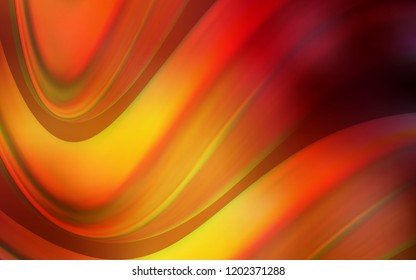 Dark Orange vector background with curved circles. A sample with blurred bubble shapes. A new texture for your  ad, booklets, leaflets.