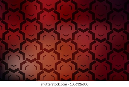 Dark Orange vector background with curved lines. A completely new colorful illustration in simple style. Template for cell phone screens.