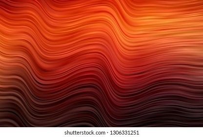 Dark Orange vector background with curved circles. Creative geometric illustration in marble style with gradient. Marble style for your business design.