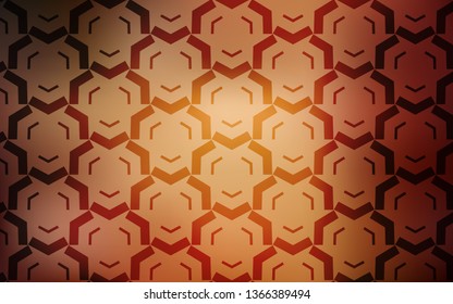 Dark Orange vector background with curved lines. A completely new colorful illustration in simple style. New composition for your brand book.