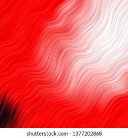 Dark Orange vector background with curved lines. Abstract illustration with bandy gradient lines. Best design for your ad, poster, banner.