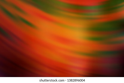 Dark Orange vector background with curved lines. Colorful illustration in abstract style with gradient. New composition for your brand book.