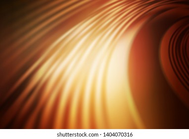 Dark Orange vector background with curved lines. A sample with colorful lines, shapes. Abstract design for your web site.