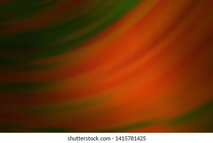 Dark Orange vector background with curved lines. Shining colorful illustration in simple style. Pattern for your business design.