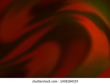 Dark Orange vector background with curved circles. Blurred geometric sample with gradient bubbles.  The elegant pattern for brand book.