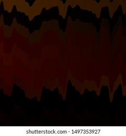 Dark Orange vector background with curved lines. Colorful geometric sample with gradient curves.  Pattern for ads, commercials.
