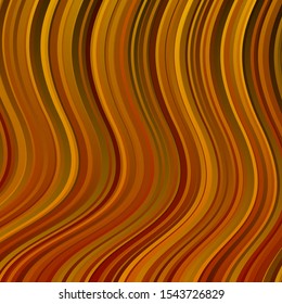 Dark Orange vector background with curved lines. Colorful illustration in abstract style with bent lines. Smart design for your promotions.