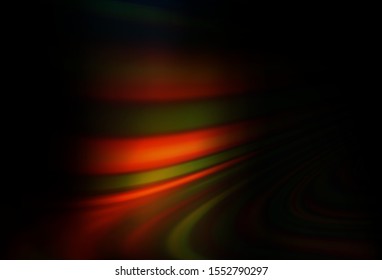 Dark Orange vector background with curved circles. An elegant bright illustration with gradient. The best blurred design for your business.