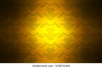 Dark Orange vector background with curved lines. Modern gradient abstract illustration with bandy lines. The best colorful design for your business.