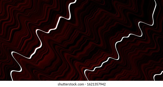 Dark Orange vector background with curved lines. Illustration in abstract style with gradient curved.  Template for your UI design.