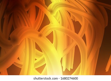 Dark Orange vector background with curved lines. Colorful abstract illustration with gradient lines. Abstract design for your web site.