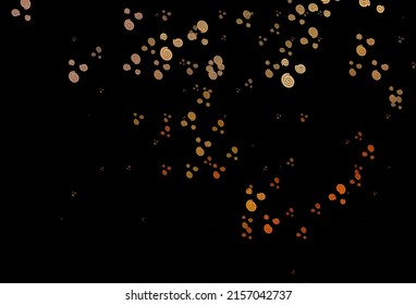 Dark Orange vector background with curved circles. Geometric illustration in marble style with gradient.  Pattern for your business design.