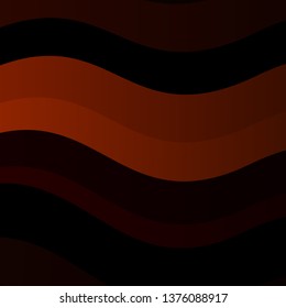 Dark Orange vector background with curves. Colorful illustration in abstract style with bent lines. Best design for your posters, banners.