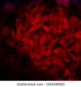 Dark Orange vector background with curves. Colorful geometric sample with gradient curves.  Template for cellphones.