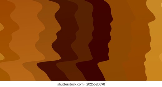 Dark Orange vector background with curves. Brand new colorful illustration with bent lines. Pattern for websites, landing pages.