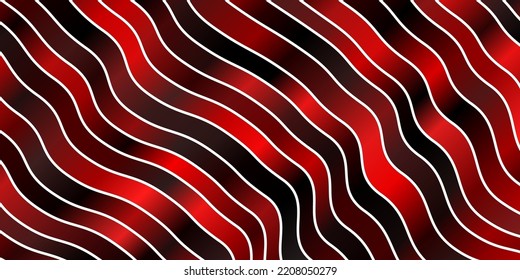 Dark Orange vector background with curves. Colorful illustration in circular style with lines. Design for your business promotion.