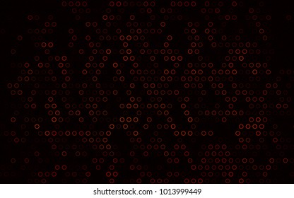 Dark Orange vector  background with dots. Beautiful colored illustration with blurred circles in nature style. Beautiful design for your business natural advert.