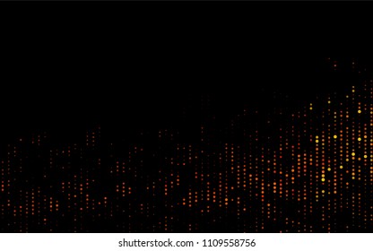 Dark Orange vector  background with dots. Modern abstract illustration with colorful water drops. Completely new template for your brand book.