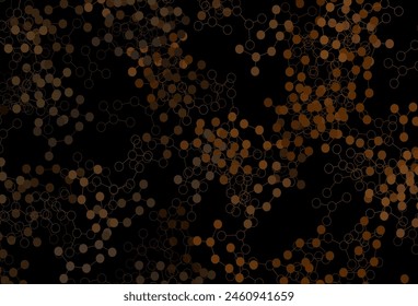 Dark Orange vector background with forms of artificial intelligence. Shining colorful illustration with real structure of AI. Smart design for promotion of bid data.