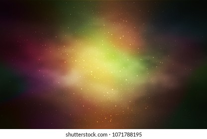 Dark Orange vector background with galaxy stars. Modern abstract illustration with Big Dipper stars. Pattern for astronomy websites.