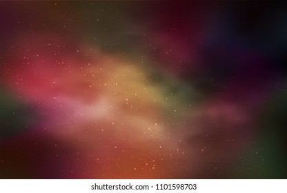 Dark Orange vector background with galaxy stars. Modern abstract illustration with Big Dipper stars. Pattern for astrology websites.