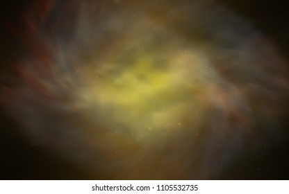 Dark Orange vector background with galaxy stars. Shining colored illustration with bright astronomical stars. Pattern for astrology websites.