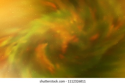 Dark Orange vector background with galaxy stars. Blurred decorative design in simple style with galaxy stars. Pattern for astronomy websites.