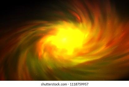 Dark Orange vector background with galaxy stars. Space stars on blurred abstract background with gradient. Pattern for astronomy websites.