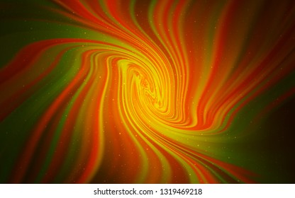 Dark Orange vector background with galaxy stars. Modern abstract illustration with Big Dipper stars. Pattern for futuristic ad, booklets.