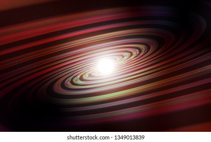 Dark Orange vector background with galaxy stars. Glitter abstract illustration with colorful cosmic stars. Pattern for futuristic ad, booklets.