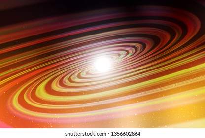 Dark Orange vector background with galaxy stars. Glitter abstract illustration with colorful cosmic stars. Pattern for astrology websites.