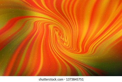 Dark Orange vector background with galaxy stars. Shining illustration with sky stars on abstract template. Pattern for futuristic ad, booklets.