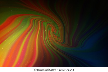 Dark Orange vector background with galaxy stars. Blurred decorative design in simple style with galaxy stars. Best design for your ad, poster, banner.