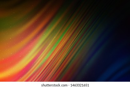 Dark Orange vector background with galaxy stars. Shining illustration with sky stars on abstract template. Pattern for astronomy websites.