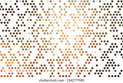 Dark Orange vector background with hexagons. Design in abstract style with hexagons. Beautiful design for your business advert.