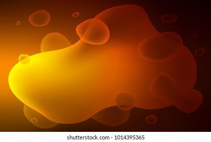 Dark Orange vector background with lamp shapes. Colorful abstract illustration with gradient lines. The template for cell phone backgrounds.