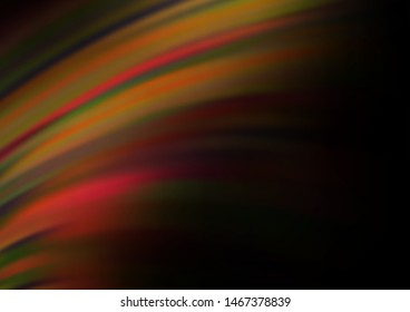 Dark Orange vector background with lamp shapes. Glitter abstract illustration with wry lines. Marble style for your business design.