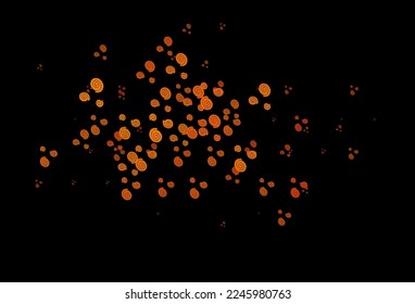 Dark Orange vector background with lamp shapes. An elegant bright illustration with gradient. The elegant pattern for brand book.