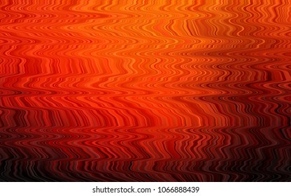 Dark Orange vector background with lava shapes. A completely new color illustration in marble style. Textured wave pattern for backgrounds.
