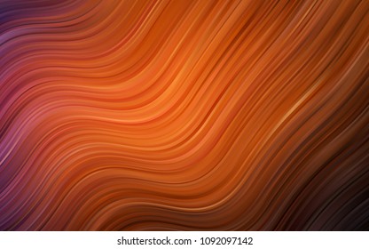 Dark Orange vector background with lava shapes. Blurred geometric sample with gradient bubbles.  Brand-new design for your ads, poster, banner.