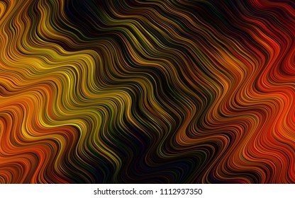 Dark Orange vector background with lava shapes. A vague circumflex abstract illustration with gradient. Brand new design for your ads, poster, banner.