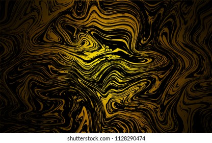 Dark Orange vector background with lava shapes. Shining crooked illustration in marble style. The elegant pattern for brand book.