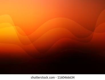 Dark Orange vector background with lava shapes. A completely new color illustration in marble style. A completely new marble design for your business.