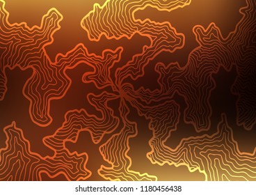 Dark Orange vector background with lava shapes. Blurred geometric sample with gradient bubbles.  Marble design for your web site.