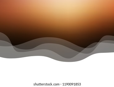 Dark Orange vector background with lava shapes. Glitter abstract illustration with wry lines. A completely new template for your business design.