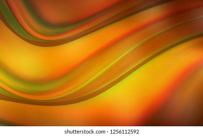 Dark Orange vector background with lava shapes. Creative geometric illustration in marble style with gradient. Brand new design for your ads, poster, banner.