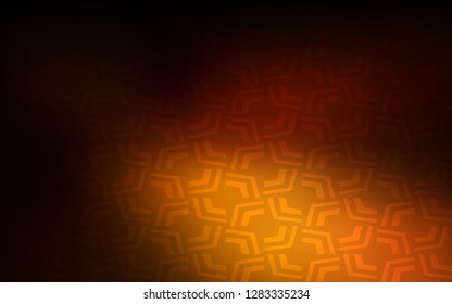 Dark Orange vector background with lava shapes. Brand new colored illustration in marble style with gradient. The best blurred design for your business.