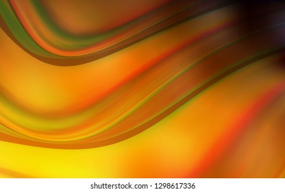 Dark Orange vector background with lava shapes. Shining illustration, which consist of blurred lines, circles. Pattern for your business design.