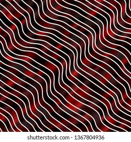Dark Orange vector background with lines. Bright sample with colorful bent lines, shapes. Template for your UI design.